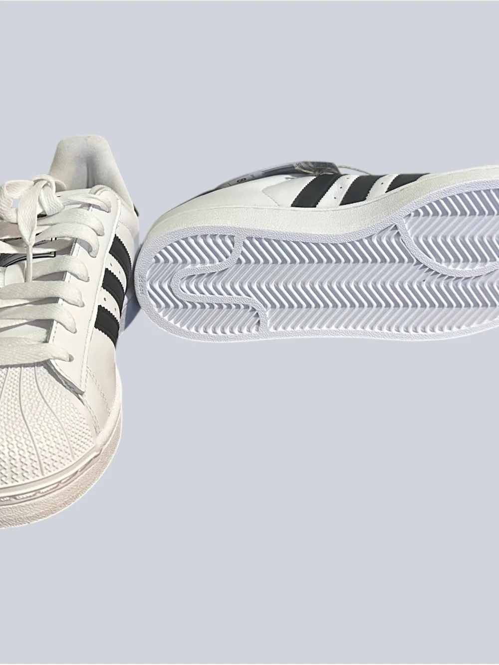 adidas Men's White and Black Superstar Sneakers